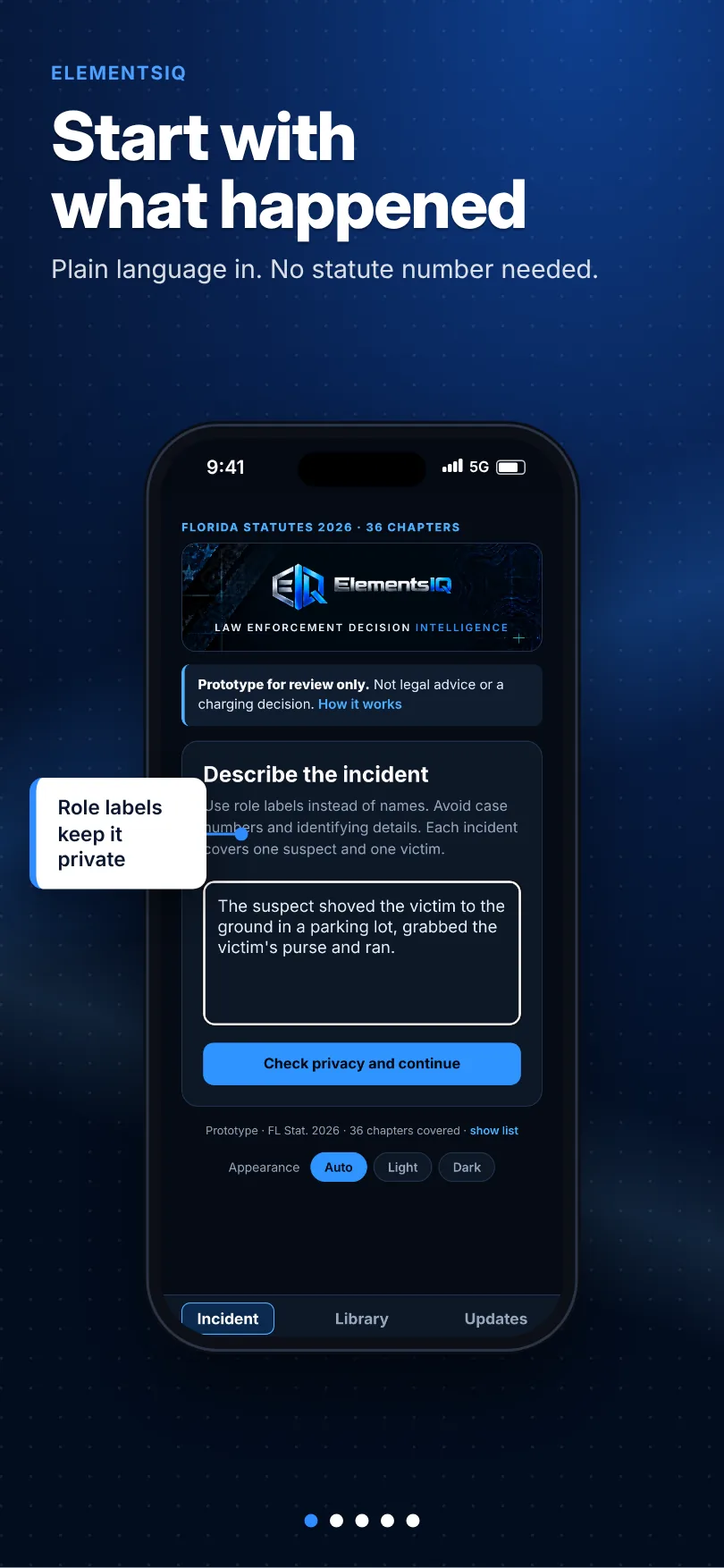 Start with what happened: describe the incident in plain language